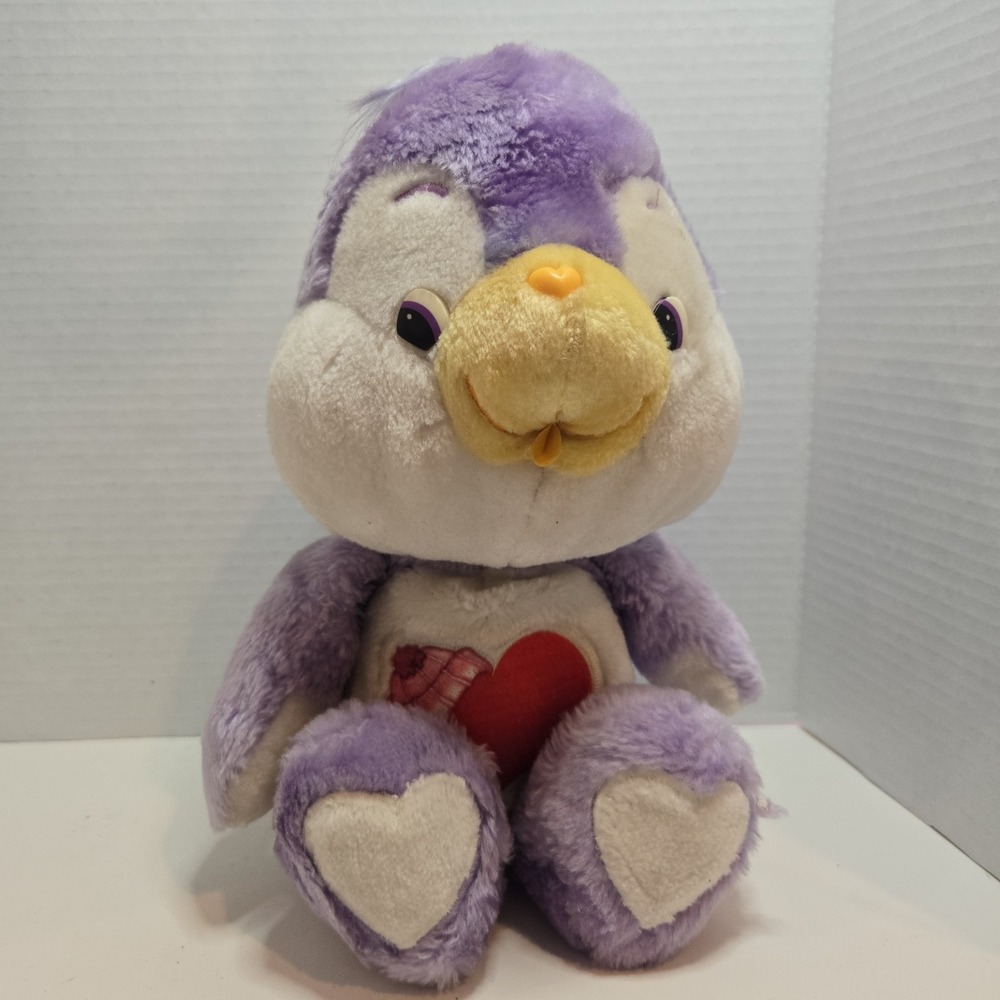 Vintage 1984 Care Bear Cousins Cozy Heart Penguin 13" Plush Stuffed Toy Kenner